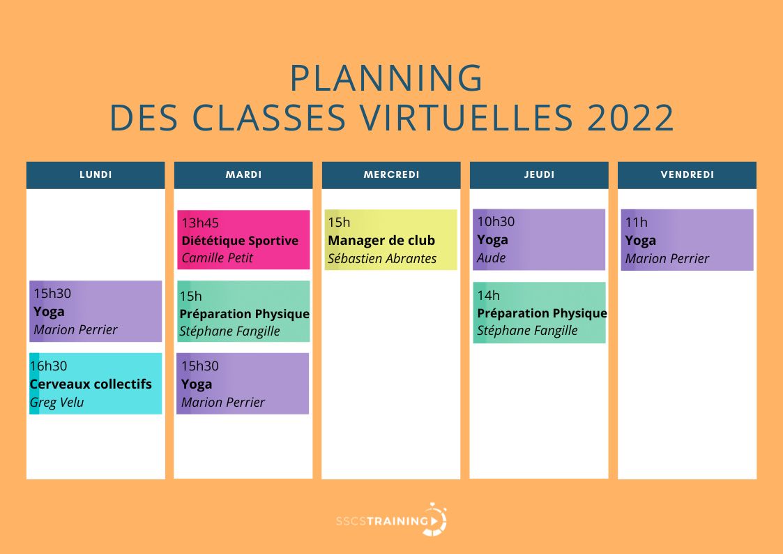 Planning des classes virtuelles